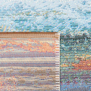 Safavieh Barbados Collection Indoor-Outdoor BAR585 Rug, Light Blue/Pink, 5'3"x7'6"