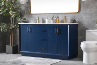 54" SIngle Bathroom Vanity, Blue