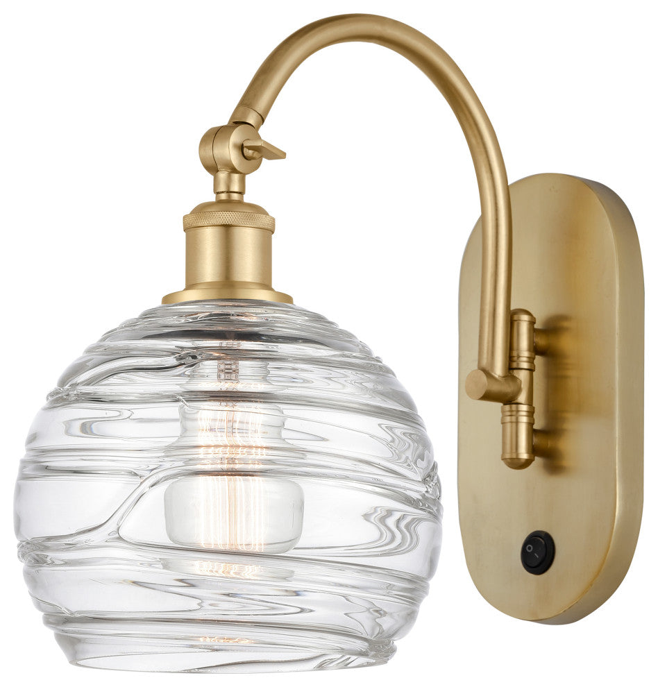Innovations 518-1W-SG-G1213-8-LED 1 Light Sconce, Satin Gold