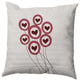 Love is in the Air Valentines Decorative Throw Pillow, Gray, 16"x16"