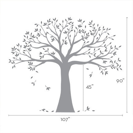Family Tree Decal, Two Colors, Scheme A, Standard, 107"x90"