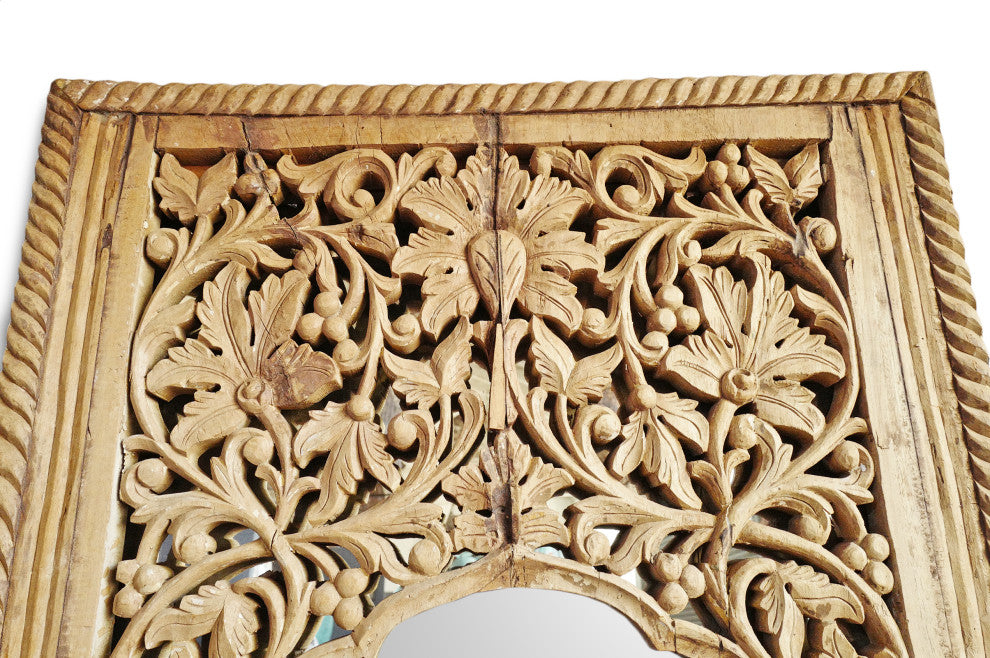 Tall Carved Window Facade Mirror 1