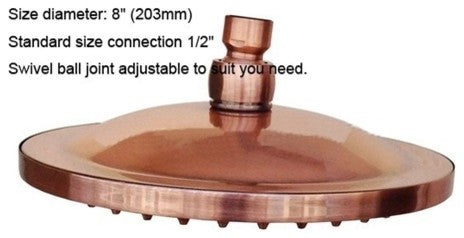 Rainfall Showerhead, Antique Red Copper