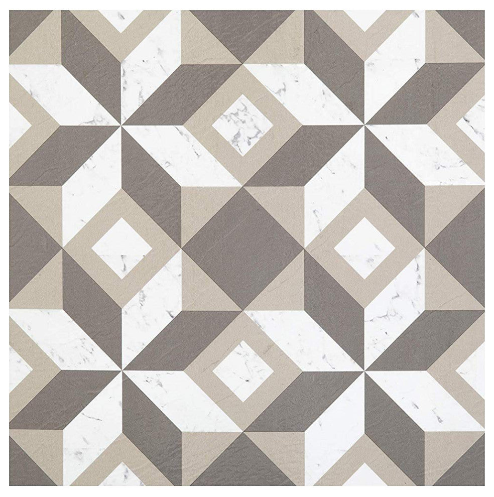 Achim Home Furnishing Retro 12" x 12" Self Adhesive Floor Tiles Prism Marble 20
