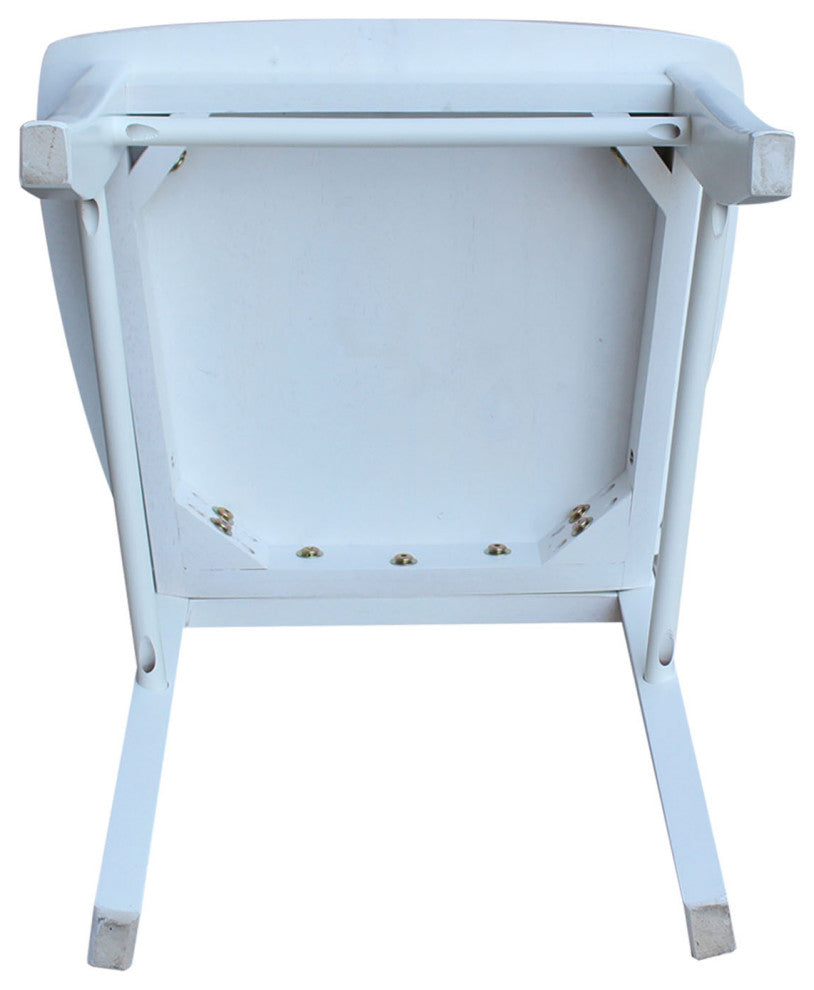 Set of Two X-Back Chairs, White