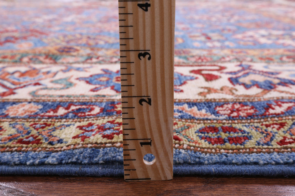 6' Square Handmade Super Kazak Rug Q10349