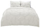 Cottonpure 100% Cotton Pintuck Duvet Cover Mini Set, White, King