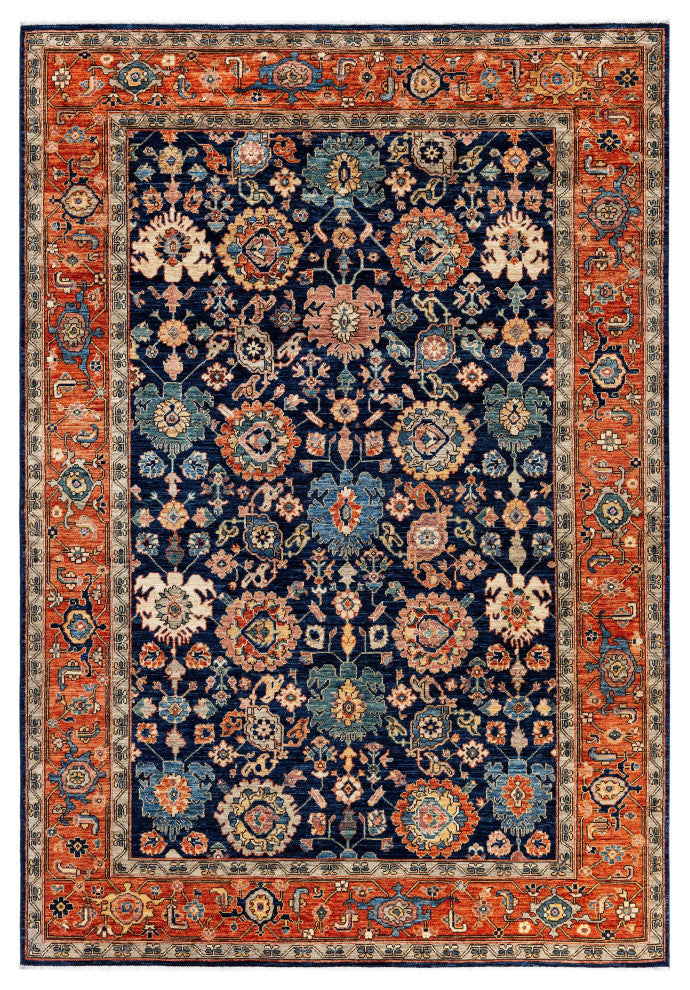Serapi One-of-a-Kind Hand-Knotted Area Rug Blue, 6'3" x 9'2"