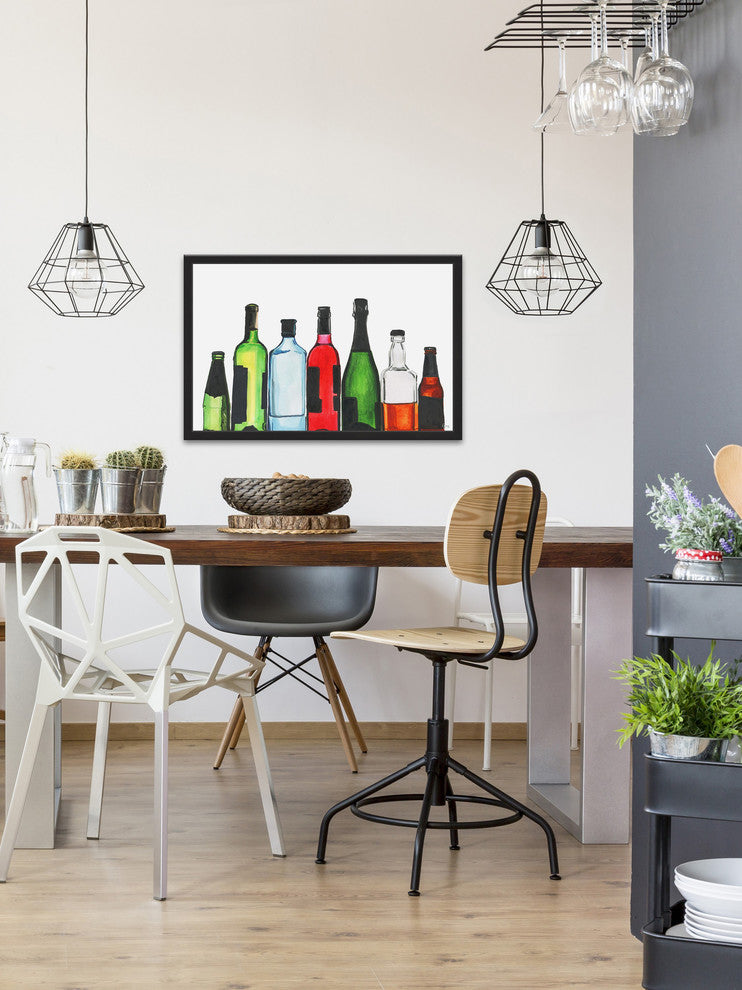 "Open Bar" Framed Painting Print, 18"x12"