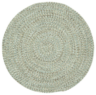 Sea Pottery Braided Round Rug, Caribbean, 7'6