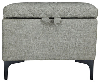 Reece Upholstered Storage Ottoman, Tan