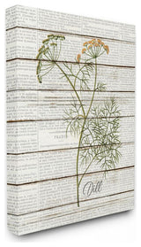 Dill Vintage Herb Kitchen Dining Room Word Collage , 30"x40"
