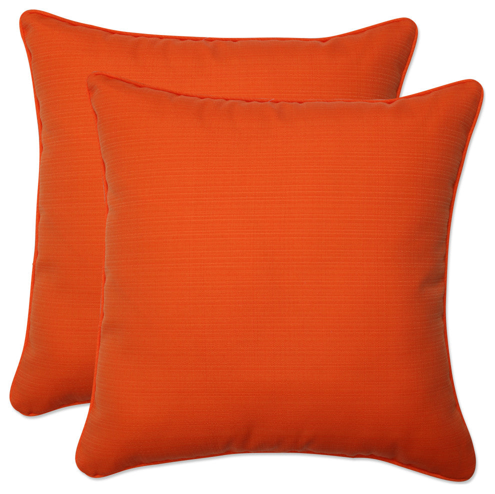 Sundeck Orange 18.5" Throw Pillow, Set of 2