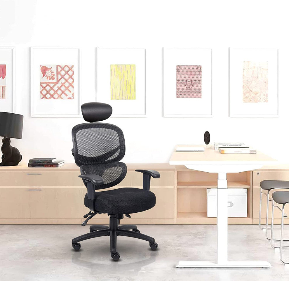 Multi-Function Ergonomic  Fabric Seat Cushion Mesh Chair