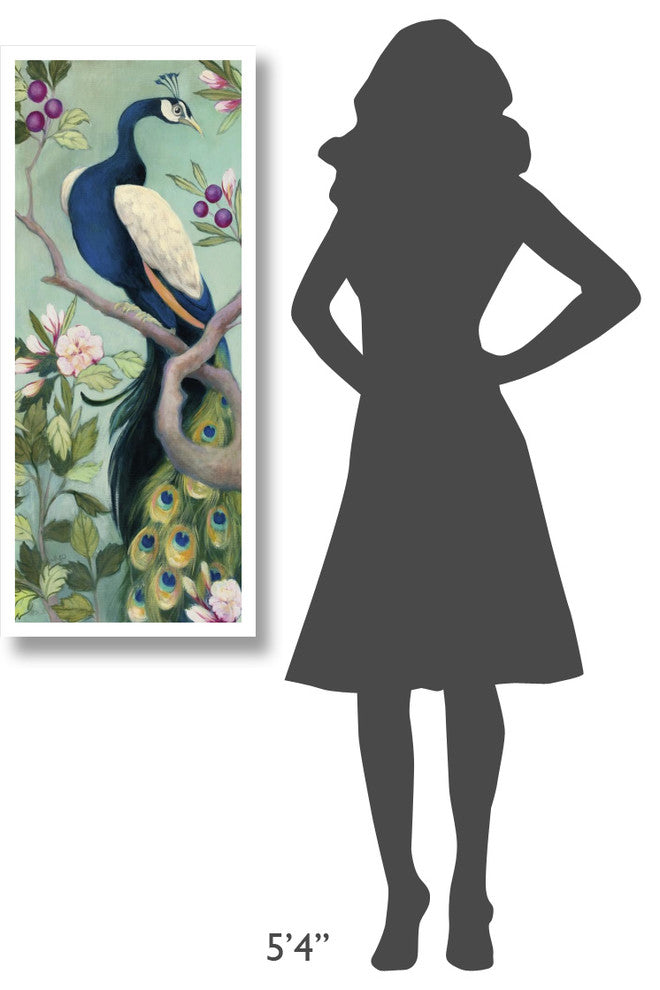 "Pretty Peacock I" Digital Paper Print by Julia Purinton, 18"x42"