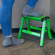 AmeriHome Lightweight Single Step Aluminum Step Stool, Bright Green