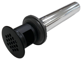 Kingston Brass Grid Drain With Overflow, Matte Black