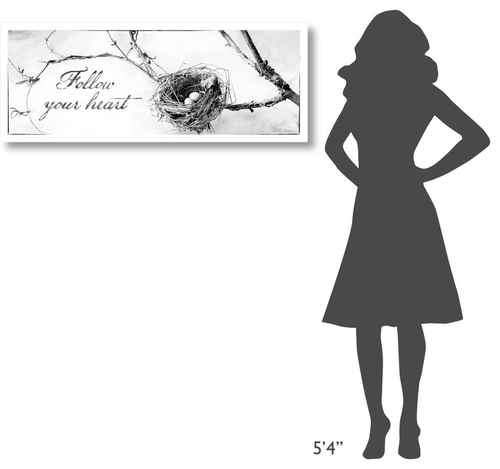 "Nest and Branch III Follow Your Heart" Print by Debra Van Swearingen, 46"x18"