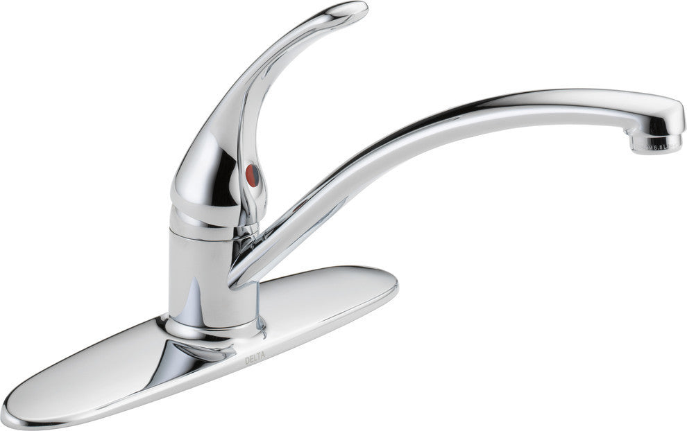 Delta Foundations Single Handle Kitchen Faucet, Chrome, B1310LF
