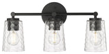 3 Light 20 in. Matte Black Vanity Light