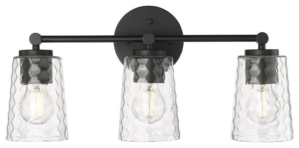 3 Light 20 in. Matte Black Vanity Light