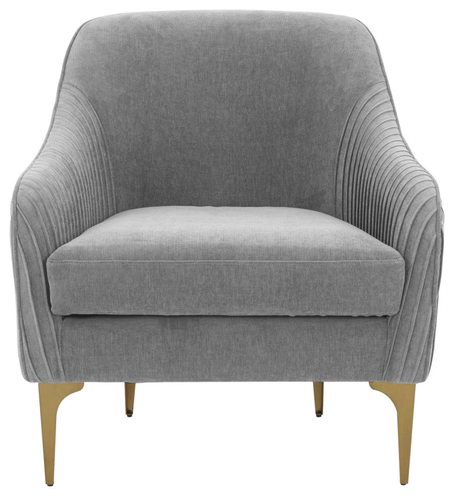 Serena Gray Velvet Accent Chair