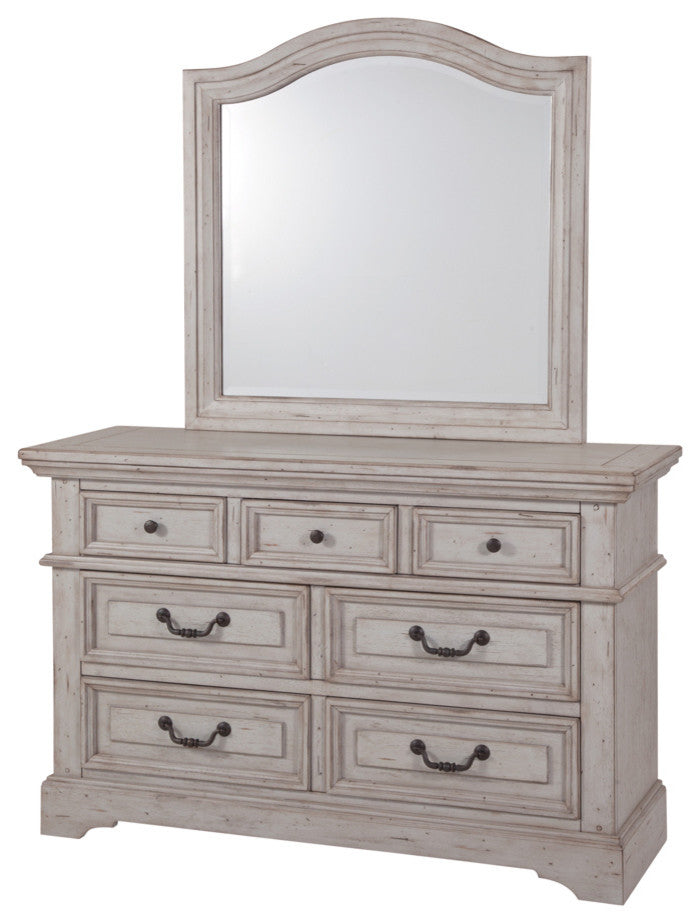 American Woodcrafters Stonebrook Double Dresser, Antique Gray 7820-260