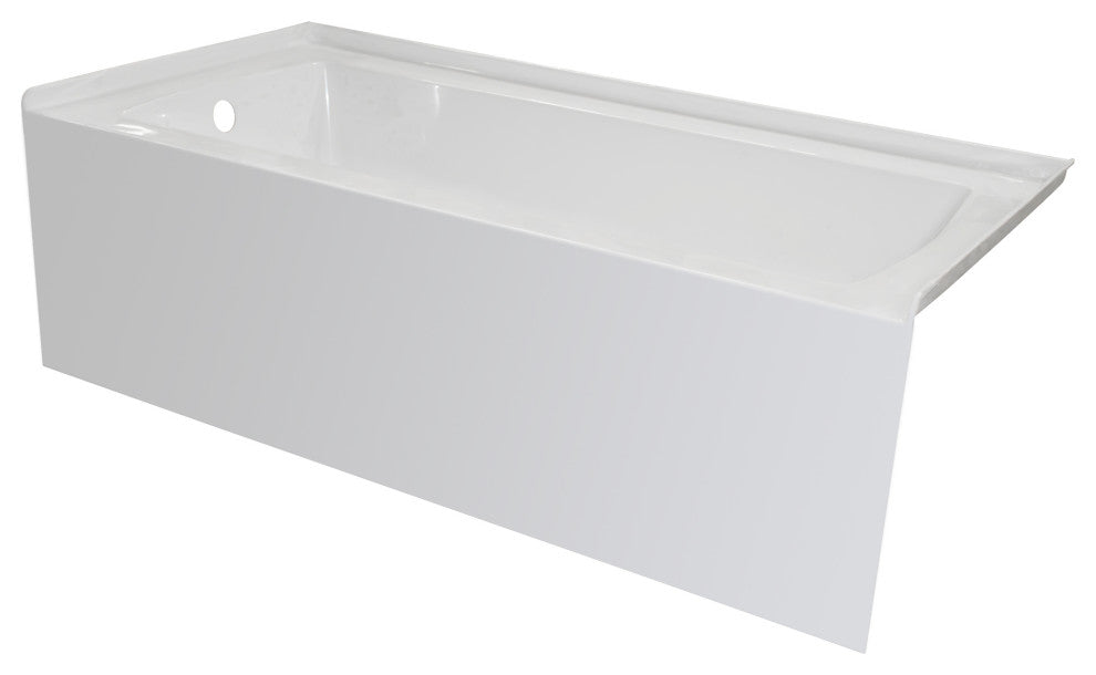 Valley Acrylic Above Floor Rough In pOVO Acrylic Multi-Layered Bath Tub 60", Whi