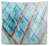 Light Blue Metal Grill Abstract Wall Tapestry, 60"x50"