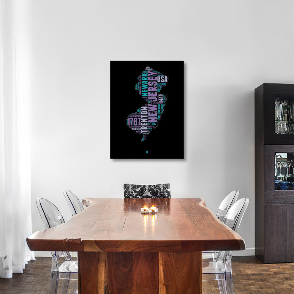 "New Jersey Word Cloud 1" Fine Art Print