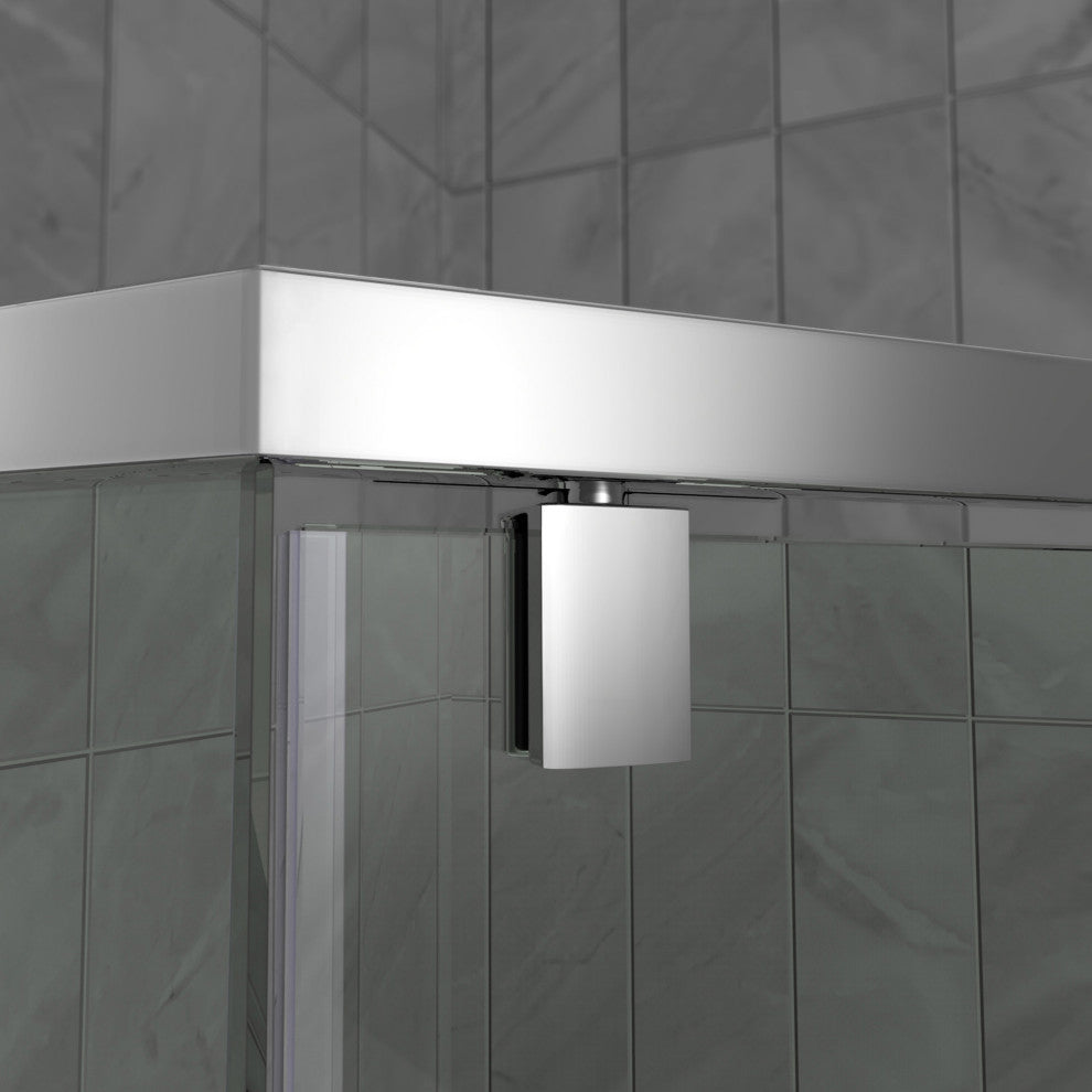 DreamLine Prism 36x74 3/4 Neo-Angle Pivot Shower Enclosure Satin Black, Black