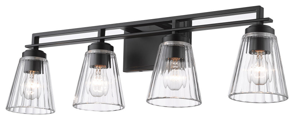 Z-LITE 4-Light Vanity, Matte Black