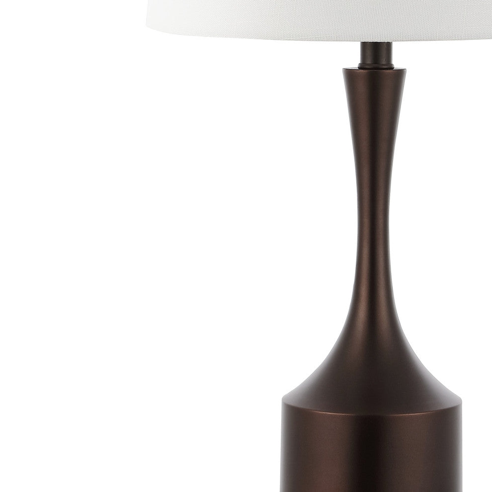 Cooper 26" French Country Iron Table Lamp, USB Charging, Set of 2, Black
