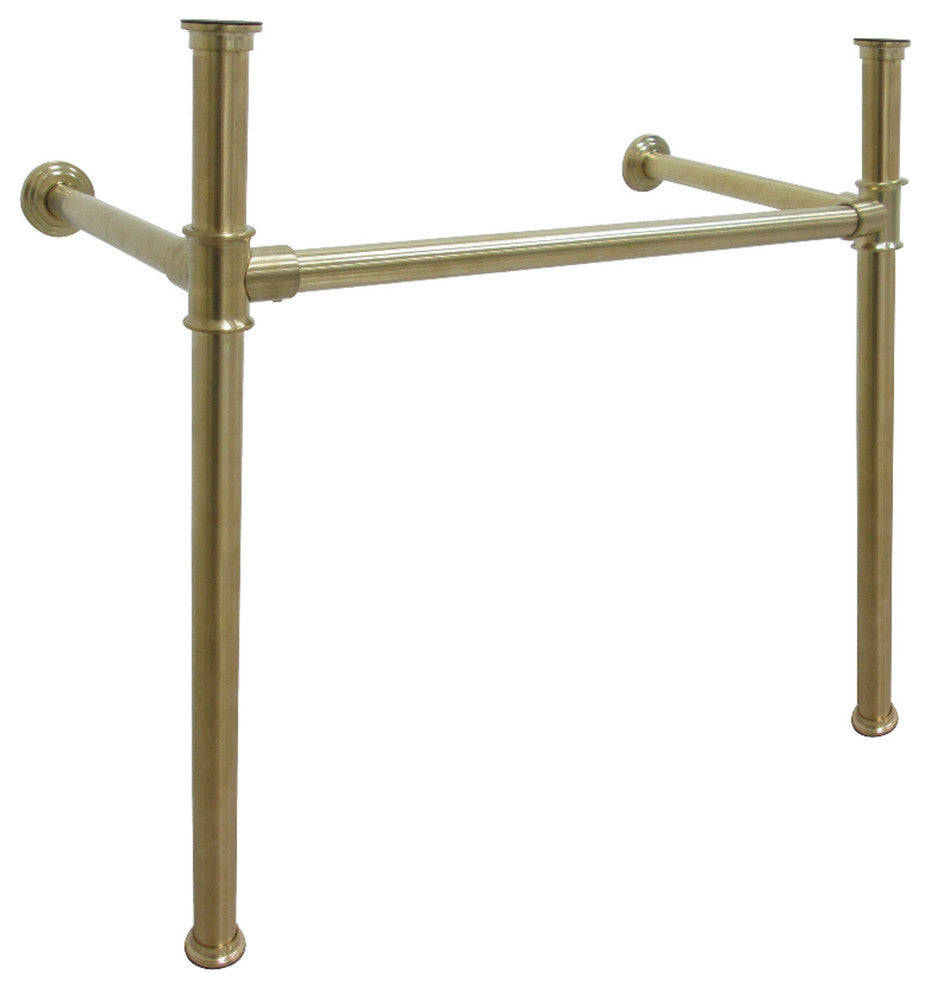 Fauceture Stainless Steel Console Sink Legs, Brushed Brass
