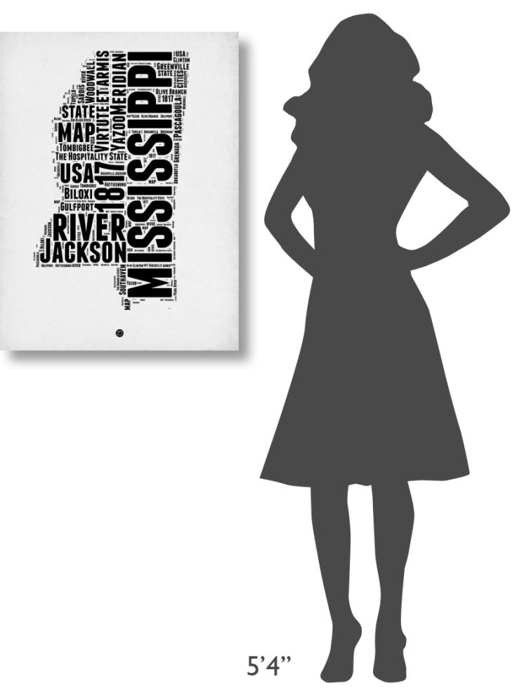 "Mississippi Word Cloud 2" Fine Art Print