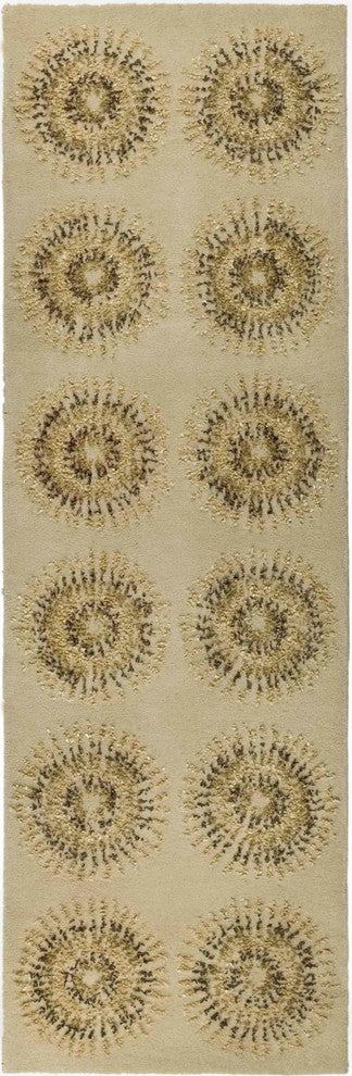 Safavieh Soho soh719a Polka Dots Rug, Beige/Gold, 2'6"x8'0" Runner