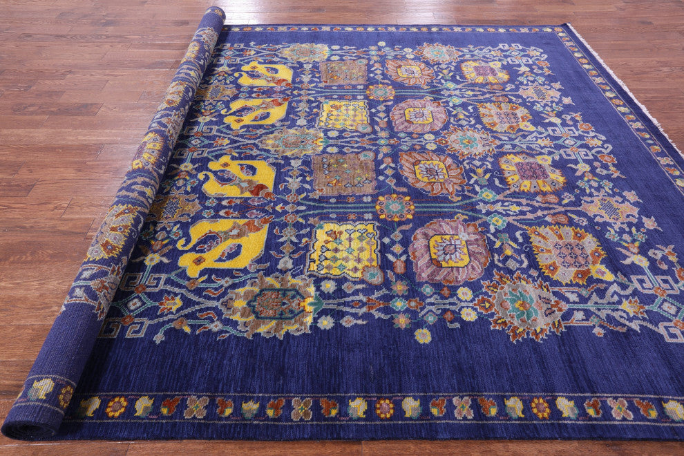 9' 3" X 12' 3" Persian Tabriz Handmade Wool Rug - Q15453