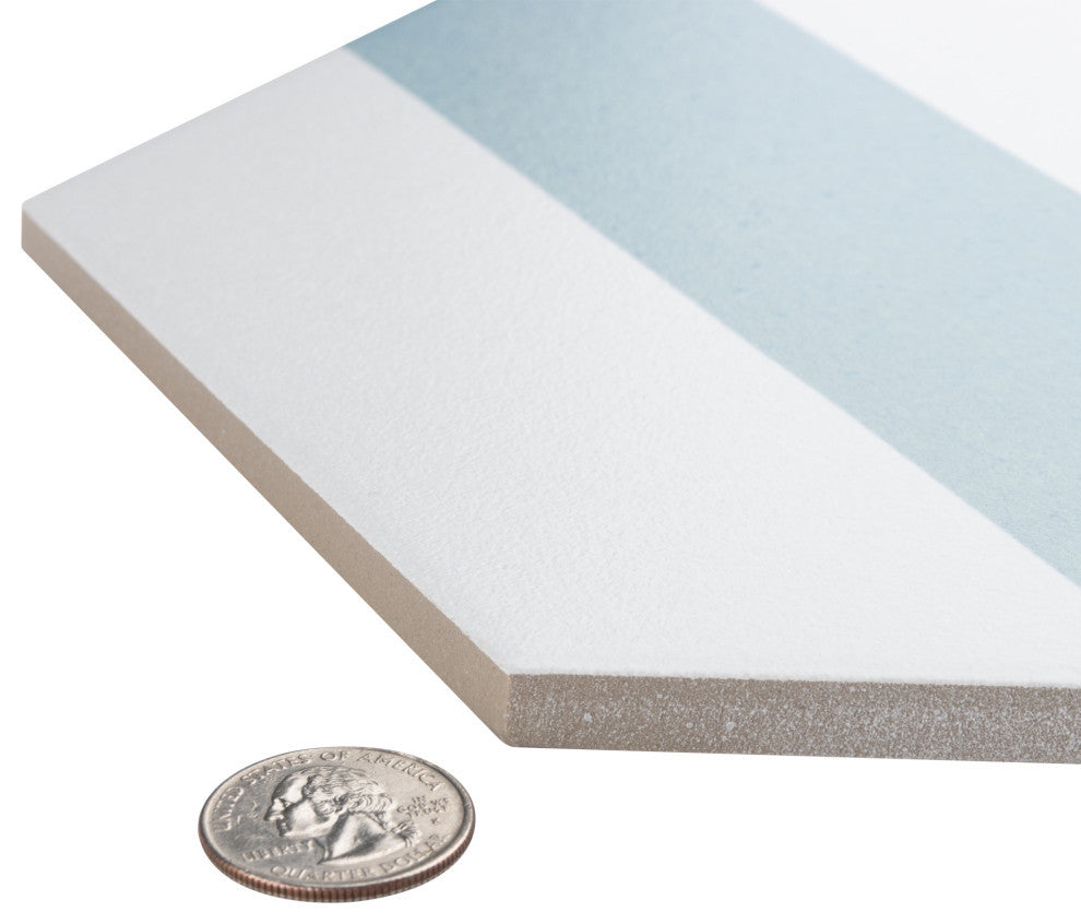 Porto Capri Hex Aqua Porcelain Floor and Wall Tile