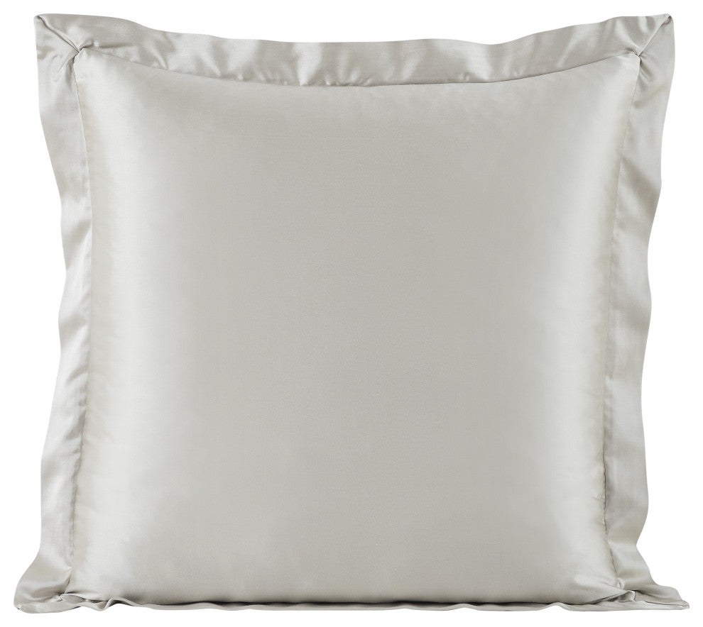 High Shine Satin Euro Sham, 27"x27", Champagne, 1 Piece