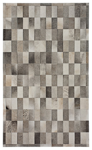 Cowhide Patchwork Rug, Daedalus, Ashen, 9'x12'
