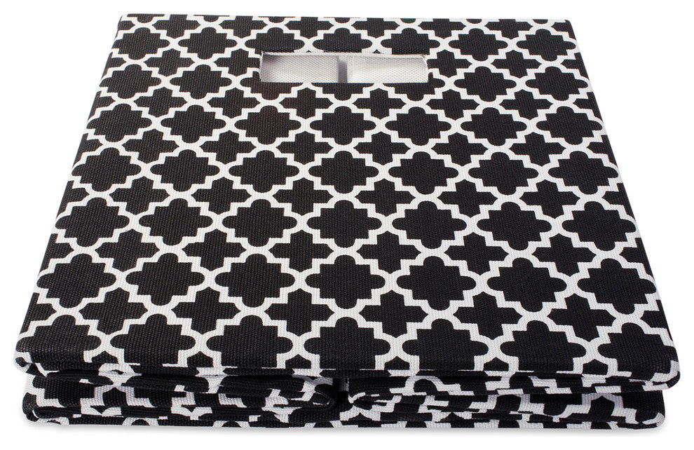 DII Polyester Cube Lattice Black Square 11x11x11"