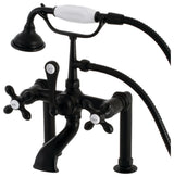 AE109T0 Deck Mount Clawfoot Tub Faucet, Matte Black