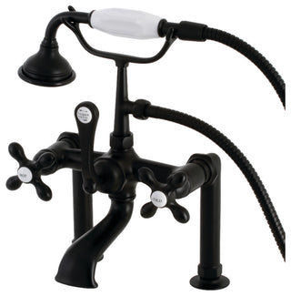 AE109T0 Deck Mount Clawfoot Tub Faucet, Matte Black