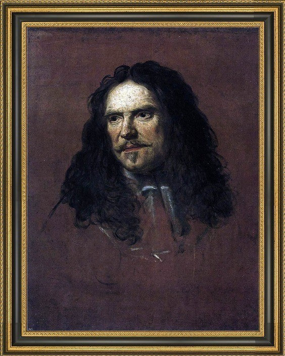 Charles Le Brun Portrait of Turenne Framed Premium Canvas Print, 21"x28"