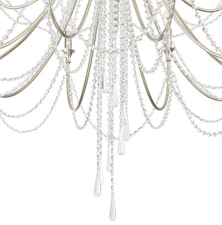 Crystorama ARC-1919-SA-CL-MWP, 15 Light Chandelier, Antique Silver