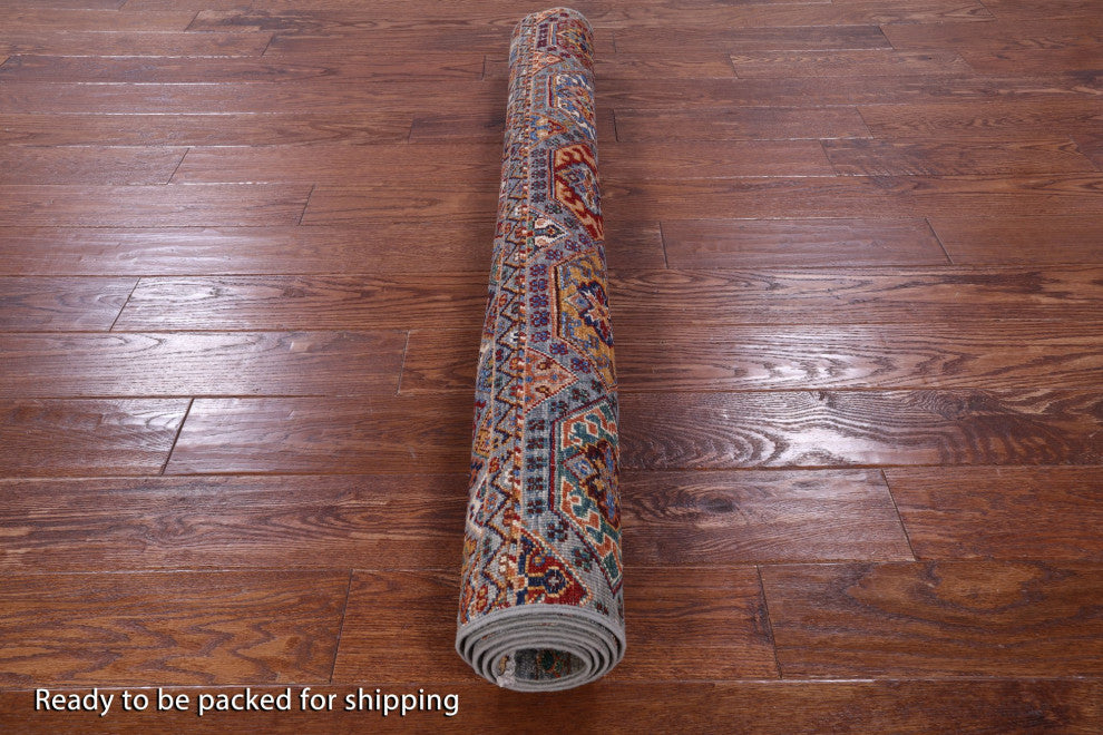 Handmade Khorjin Super Kazak Wool Rug 4' 4" X 6' 0" - Q12373