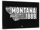 "Montana Black and White Map" Fine Art Print