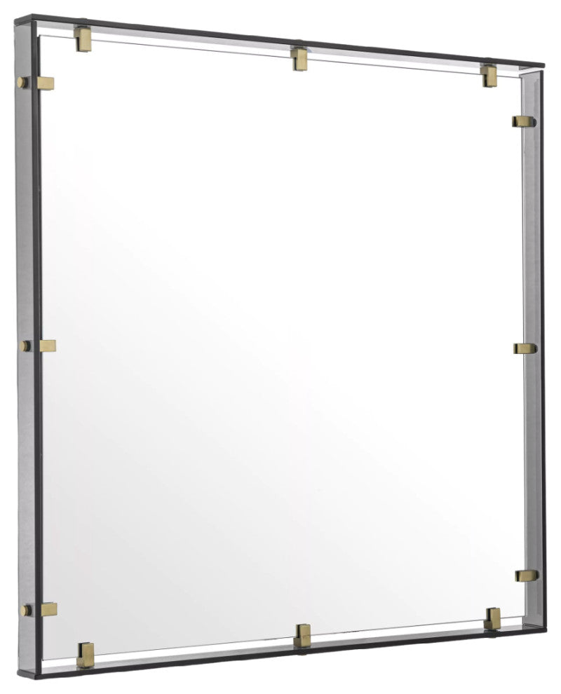 Smoke Glass Framed Mirror | Eichholtz Verona, Medium