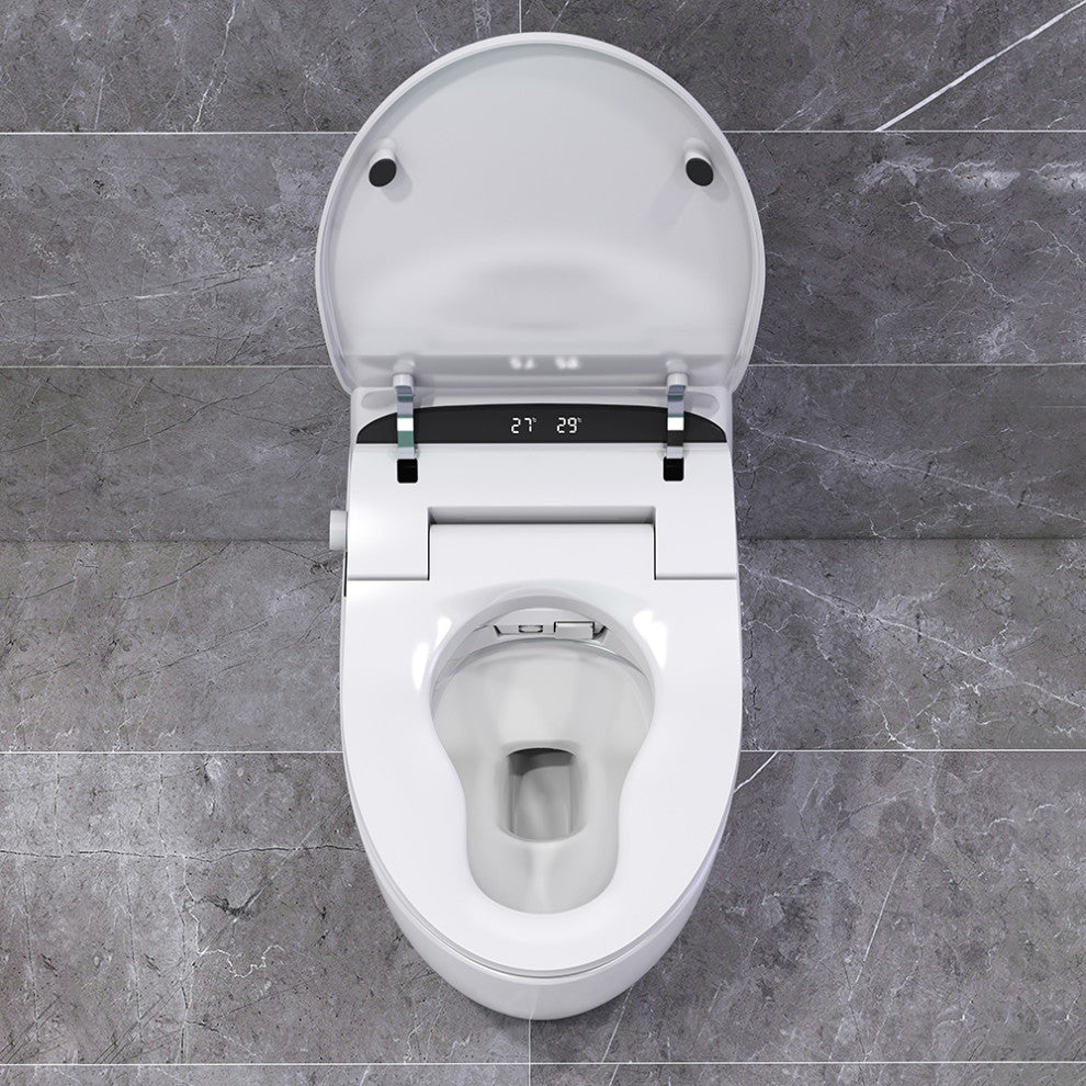 Smart One-Piece 1.27 GPF Floor Mounted Elongated Toilet and Bidet with Seat, Gold