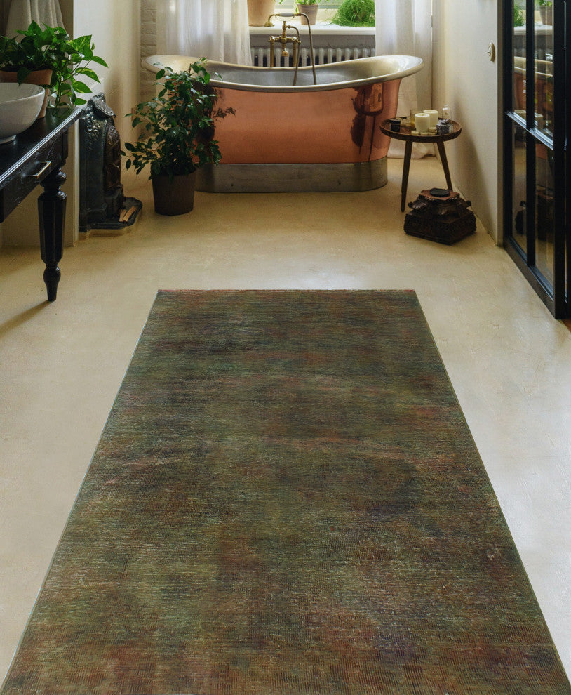 Vintage Distressed Rainbow-dyed Tomas Lt. Brown Runner